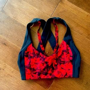 Lululemon bra with floral detail